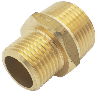 B&Q -  1/2" Bsp X 3/4" Npt Male Union Reduction Thread Adaptor Uk Thread To American