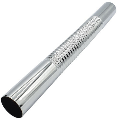 Tycner Straight Bendable Pipe 32mm Drain Waste Trap Chrome Replacement 300mm Long from B&Q