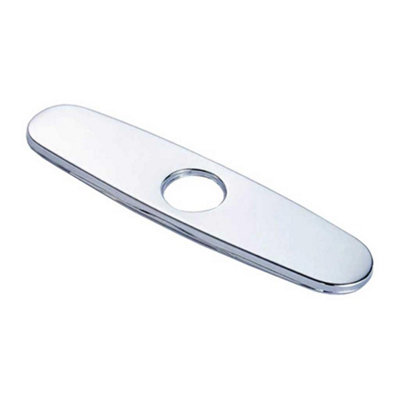 Pepte Chromed Long Ellipse Deck Hole Cover Plate Bathroom Kitchen Sink Faucet from B&Q