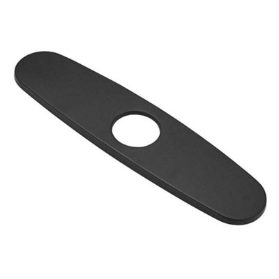 PEPTE Black Long Ellipse Deck Hole Cover Plate Bathroom Kitchen Sink Faucet from B&Q