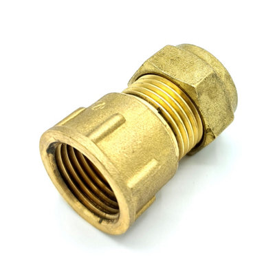 Conex 15mm X G1/2 Female Coupler Adaptor Brass Compression Fittings Straight Connector from B&Q