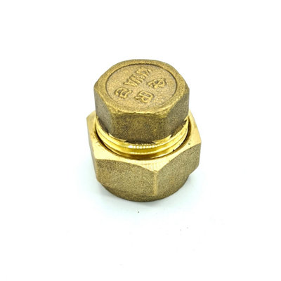 Conex 15mm Ending Cap Adaptor Brass Compression Fittings Connector Pipe Finishing from B&Q