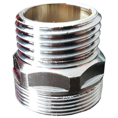 Pepte 1/2" Inch Male Bsp X M24 Male Or F22 Female Connection Nipple Union Chrome Brass from B&Q