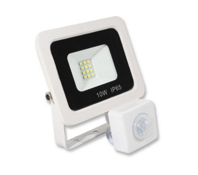 Lowenergie 10W Led Floodlight With PirWhite Casing from B&Q