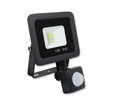 Lowenergie 10W Led Floodlight With PirBlack Casing from B&Q