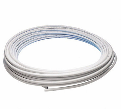 B&Q -  White Cross-Linked Polyethylene (Pe-X) Push-Fit Barrier Pipe (L)50M (Dia)15mm