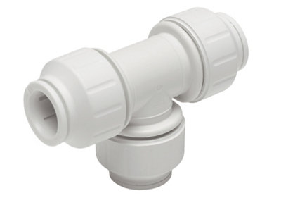 B&Q -  Pem0222Wp White Push-Fit Equal Pipe Tee (Dia)22mm X 22mm X 22mm