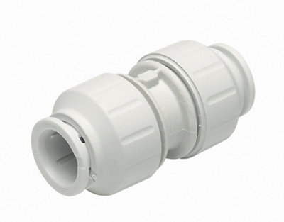 B&Q -  Straight Coupler White 10mm X