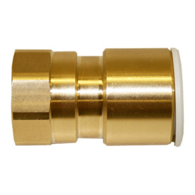 John Guest Speedfit Brass Coupler 22mm X 3/4" Female (Pack Of 5) from B&Q