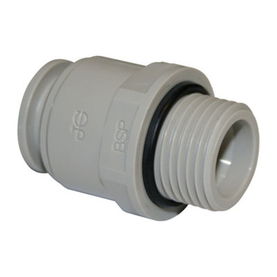JG Speedfit John Guest Speedfit Acetal Straight Adaptor 15mm X .5 Bsp (Pack Of 10) Cm011514S from B&Q