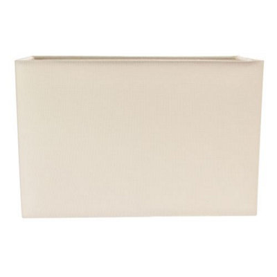 Happy Homewares Contemporary And Stylish Soft Linen Fabric Rectangular Lamp Shade Cream