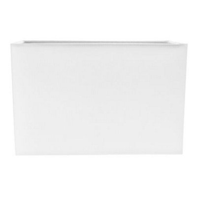 Happy Homewares Contemporary And Stylish Linen Fabric Rectangular Lamp Shade White