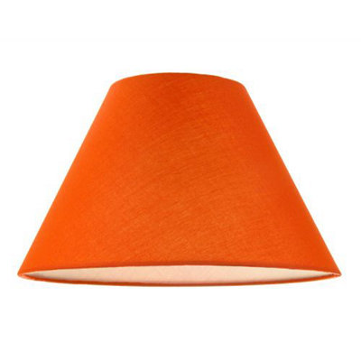Happy Homewares 12 Vibrant Orange Cotton Coolie Lampshade Suitable For Table Lamp Or Pendant from B&Q