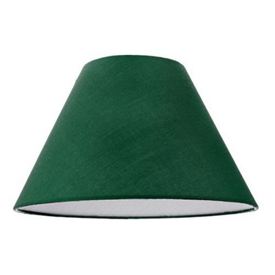 Happy Homewares 12 Forest Green Cotton Coolie Lampshade Suitable For Table Lamp Or Pendant from B&Q