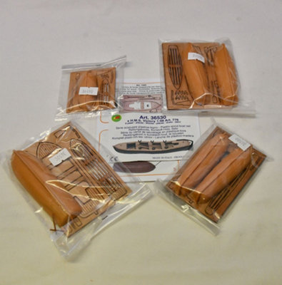 Mantua Models H.m.s Victory Wooden Model Ship Kit - Plastic  Wood Life Boat Set Of 6