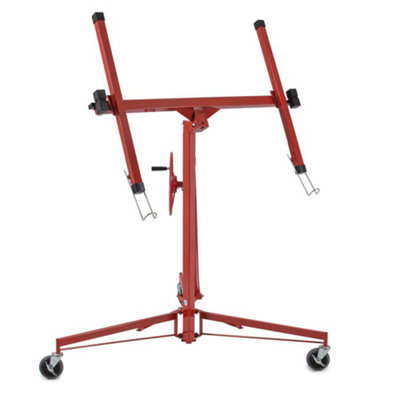Living And Home Professional Mobile Drywall Hoist Plasterboard Lifter With Caster Panel Sheet Lift Red Coated 16Ft Maximum Height from B&Q