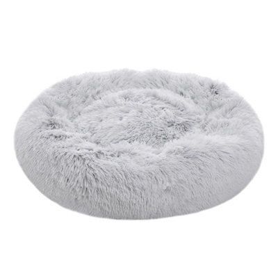 B&Q -  Calming Round Donut Plush Dog Cuddler Bed 70Cm Dia X 20Cm H