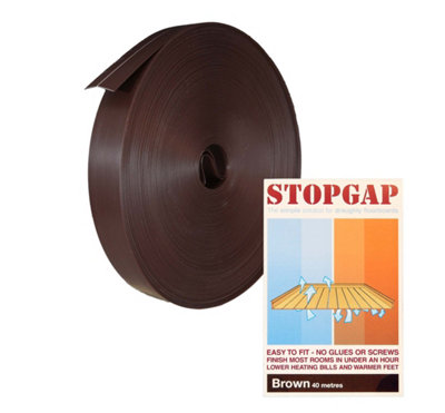 Brown Floorboard Gap Filler Skirting Board Insulation Floor Draught Excluder from B&Q