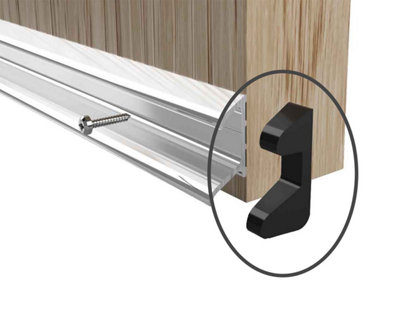 B&Q -  Door Rain Deflector Replacement End Cap For Double Fin