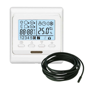 Lowenergie Digital Underfloor Heating Thermostat With Floor Sensor 16A Electric Heater Also For Boiler Water Heating Systems from B&Q