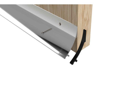 B&Q -  63mm Rain Deflector 914mm LongSilver FinishPack Of 2
