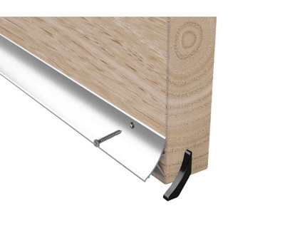B&Q -  32mm Rain Deflector 914mm LongSilver FinishPack Of 2