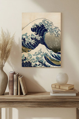 B&Q -  The Great Wave Off Kanagawa Print Plywood Wall Art