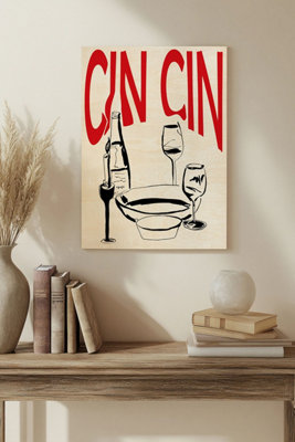 B&Q -  Cin Cin Ii Wood Art Print Plywood Wall Art