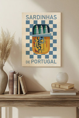B&Q -  Sardinhas Ii Wood Art Print Plywood Wall Art