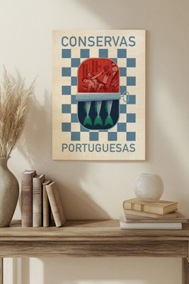 B&Q -  Sardinhas I Wood Art Print Plywood Wall Art