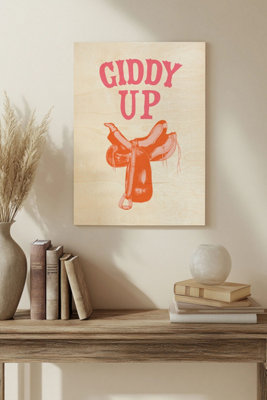 B&Q -  Howdy Cowgirl Vi Wood Art Print Plywood Wall Art