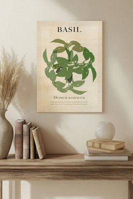 B&Q -  Basil Wood Art Print Plywood Wall Art