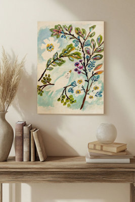 B&Q -  A Sweet Bird I Wood Art Print Plywood Wall Art