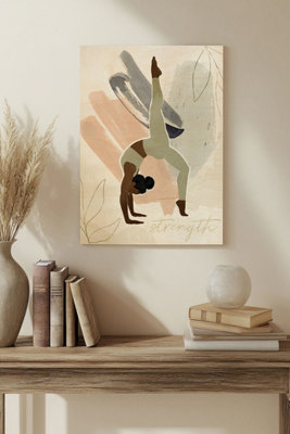 B&Q -  Yoga Practice Iii Wood Art Print Plywood Wall Art