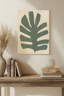 B&Q -  Palm Morph Iii Wood Art Print Plywood Wall Art