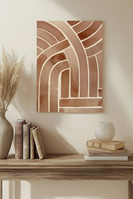 B&Q -  Tracking Ii Wood Art Print Plywood Wall Art