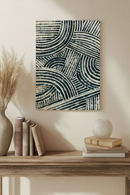 B&Q -  Pattern Maze In Ink I Wood Art Print Plywood Wall Art