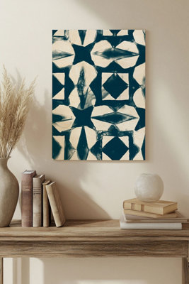 B&Q -  Monochrome Signals Vi Wood Art Print Plywood Wall Art