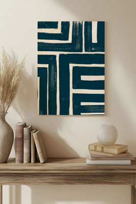 B&Q -  Monochrome Signals V Wood Art Print Plywood Wall Art