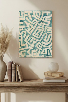 B&Q -  Labyrinth Iv Wood Art Print Plywood Wall Art