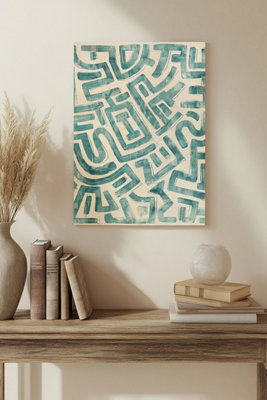 B&Q -  Labyrinth Ii Wood Art Print Plywood Wall Art