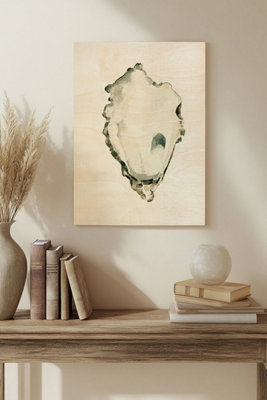 B&Q -  Neutral Oyster Study Iv Wood Art Print Plywood Wall Art
