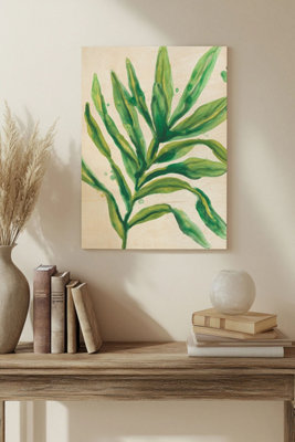 B&Q -  Parchment Palms I Wood Art Print Plywood Wall Art