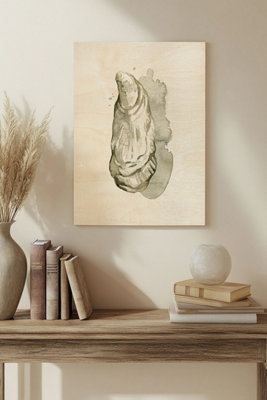 B&Q -  Oysters On The Bay I Wood Art Print Plywood Wall Art