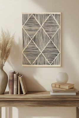 B&Q -  Vibrato Iii Wood Art Print Plywood Wall Art