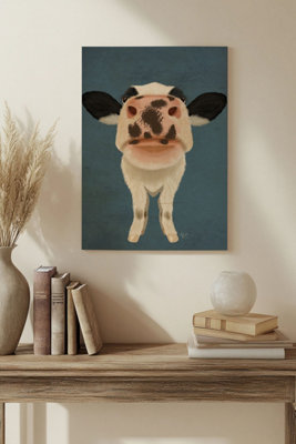 B&Q -  Nosey Cow 1 Wood Art Print Plywood Wall Art