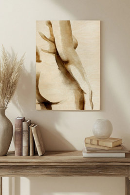 B&Q -  Comfortable I Wood Art Print Plywood Wall Art