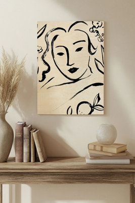 B&Q -  Matisse's Muse Portrait I Wood Art Print Plywood Wall Art
