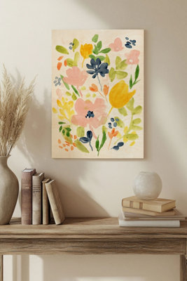B&Q -  Meadow Potpourri I Wood Art Print Plywood Wall Art