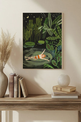 B&Q -  Lost In The Garden Collection B Wood Art Print Plywood Wall Art